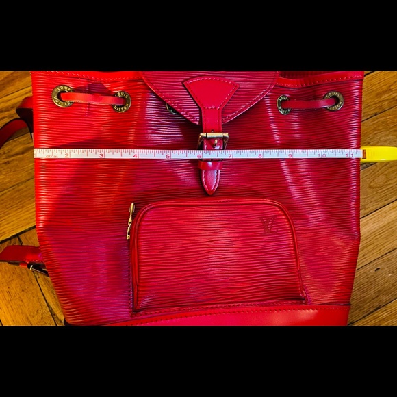 Authentic Louis Vuitton Red EpiMontsouris Backpack - Picture 7 of 8
